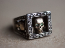 HD Custom jewelery anello Trilogy teschi03